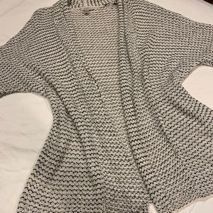 Loft Slub Knit Openfront Shirttail Cardigan XL